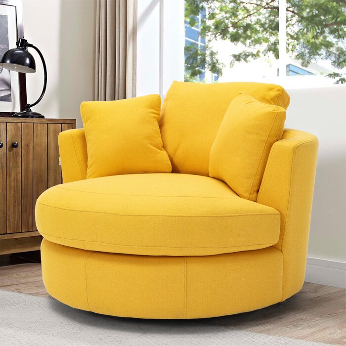 Latitude Run® Modern swivel Accent Chair Barrel Chair For Hotel Living